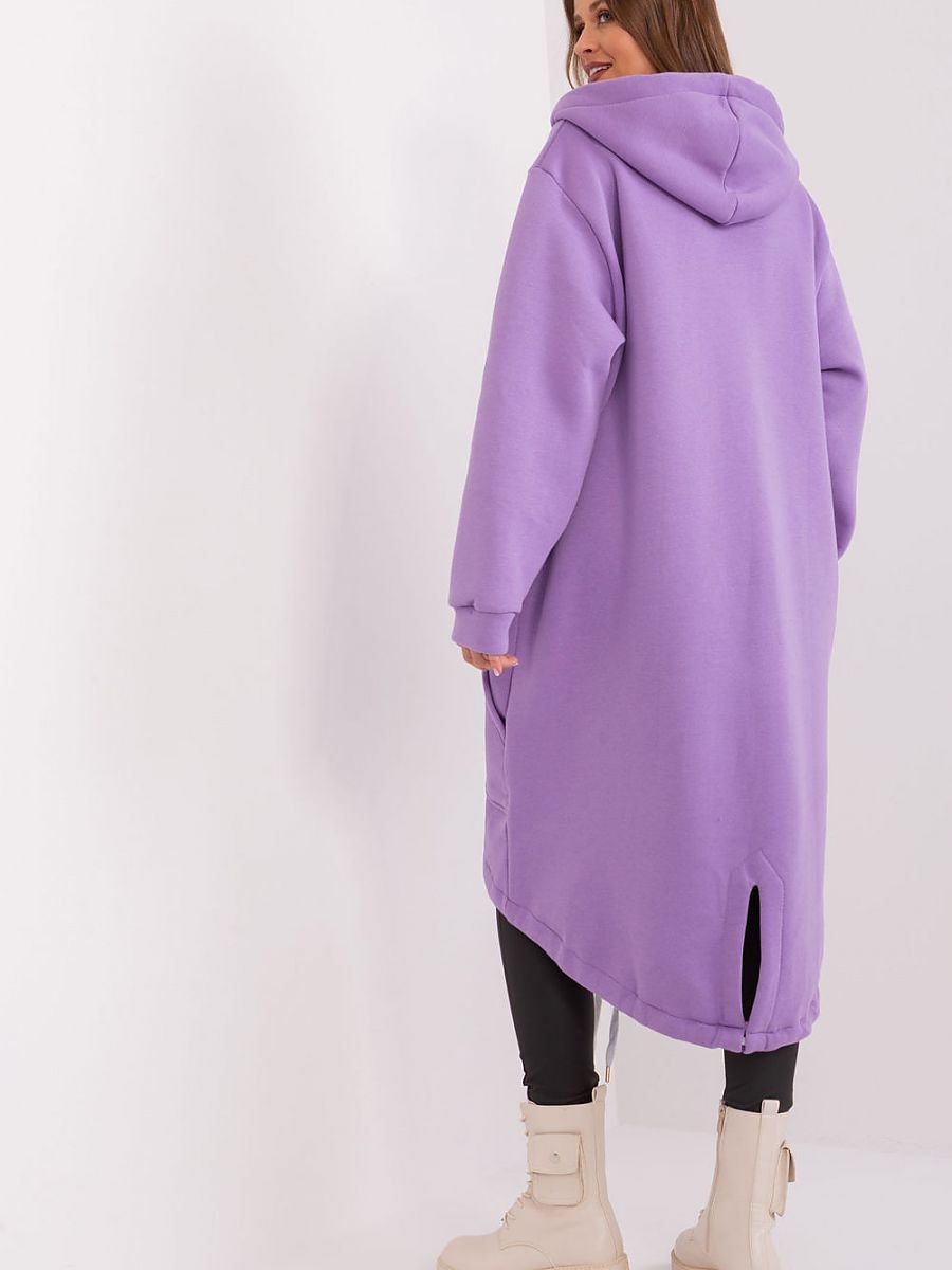 Zipped Hoodie Dress - Lilac