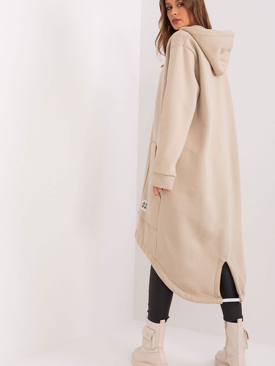Zipped Hoodie Dress - Cream