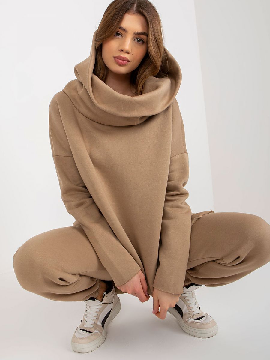 Jolie Oversized Hoodie Set - Beige