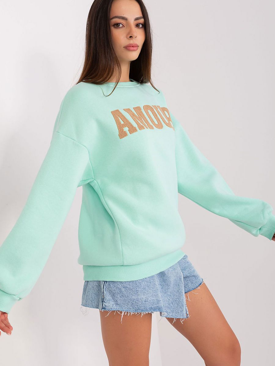 Amour Sweatshirt - Aqua Green