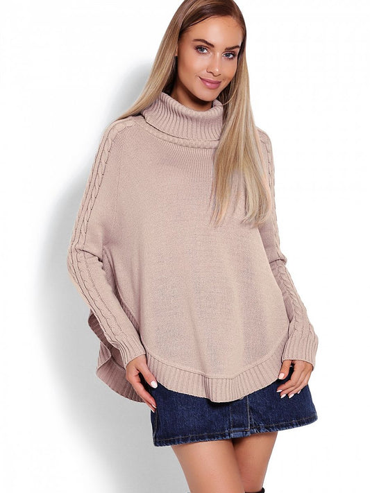 Poncho style jumper - Beige