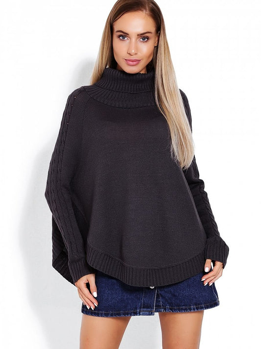 Poncho style jumper - Black