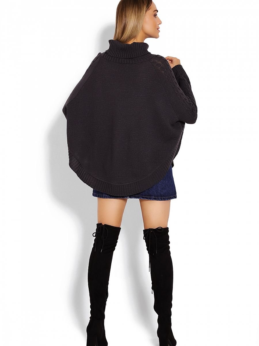 Poncho style jumper - Black