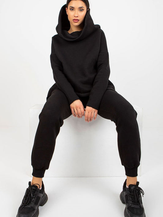 Jolie Oversized Hoodie Set - Black