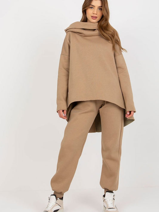 Jolie Oversized Hoodie Set - Beige