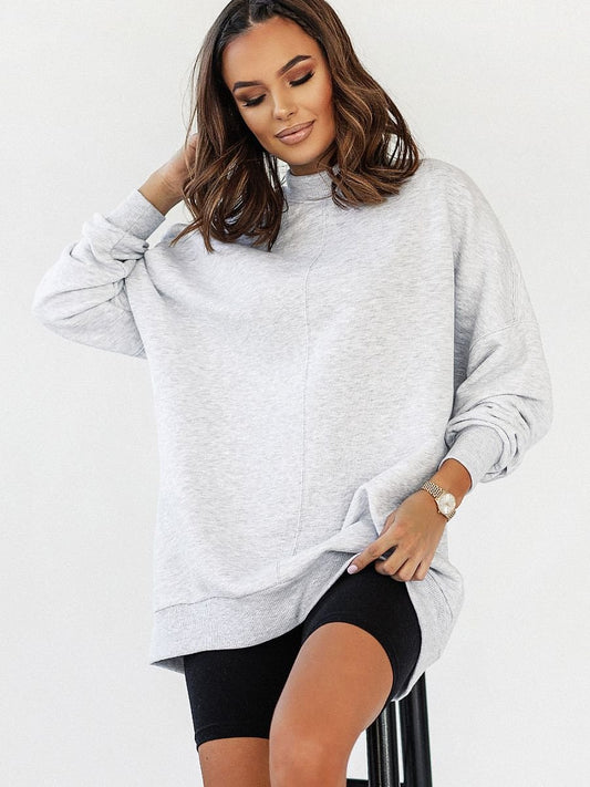 Oversized Sweatshirt/Turtleneck - Grey