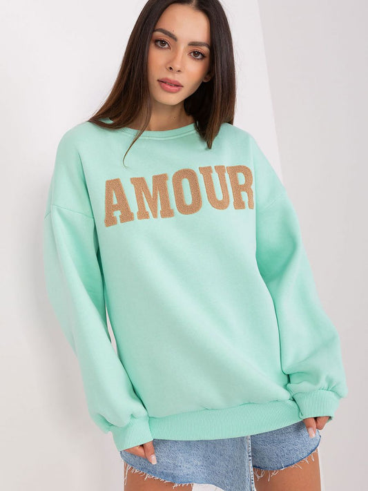 Amour Sweatshirt - Aqua Green